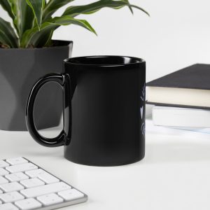Life Happens - Coffee Helps - Black Glossy Mug