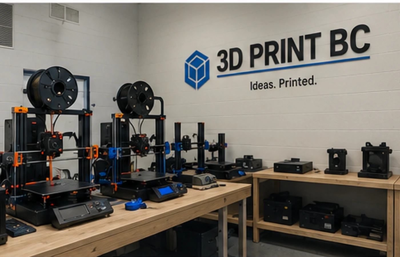 3D Print BC workshop serving Vancouver Richmond and Metro Vancouver with custom FDM 3D printing